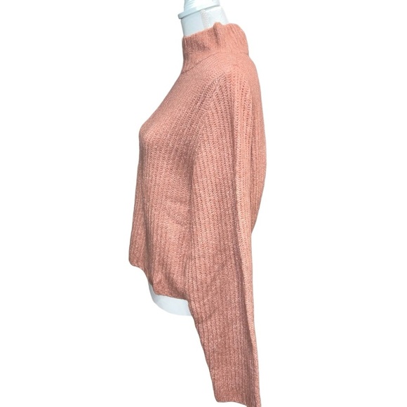WAYF Marley Tulip‎ Back Mock Turtleneck Sweater Pink/Mauve Women’s Size XL NWT - Picture 3 of 13